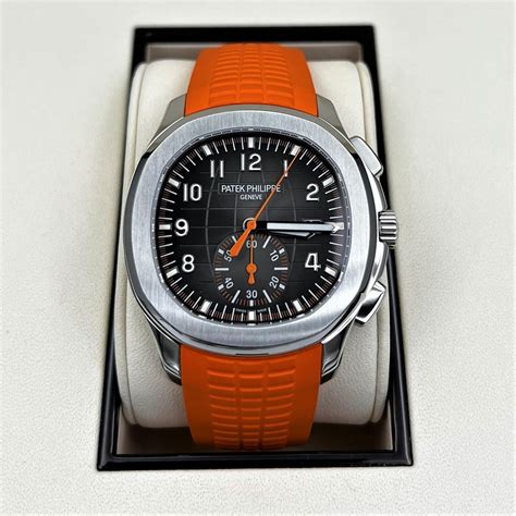 patek orange strap|patek philippe aquanaut orange strap.